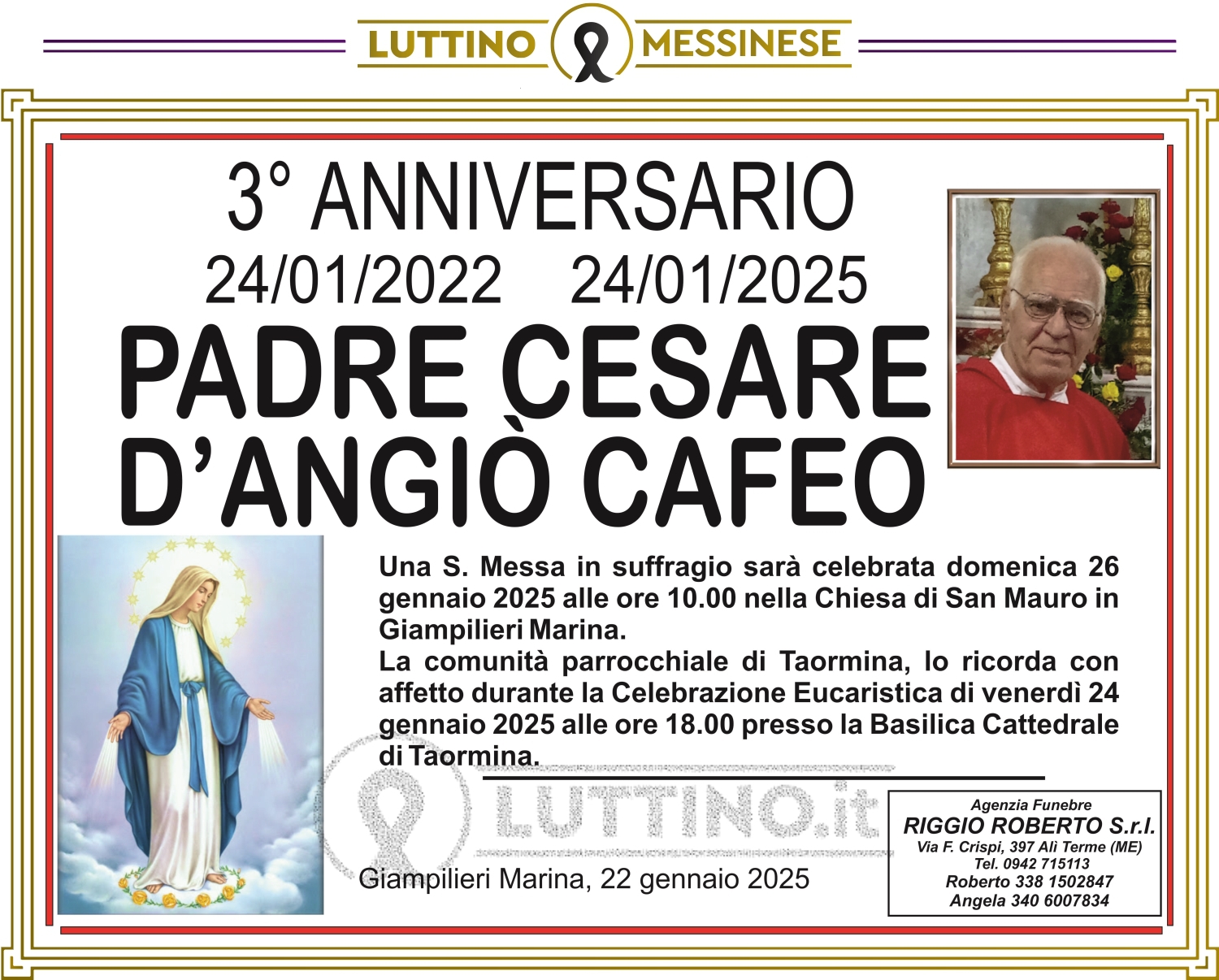 Padre Cesare  D’Angiò Cafeo